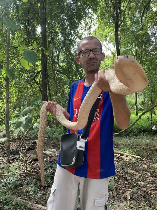 Christophe Loiseau avec un cobra