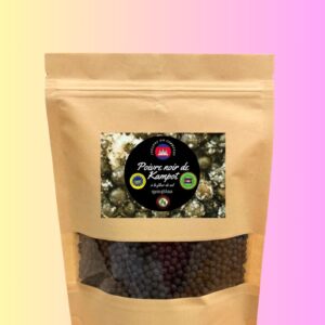 Poivre fermenté à la fleur de sel, issu de la plantation Ny Ann, récolté en 2025, trésors du Cambodge