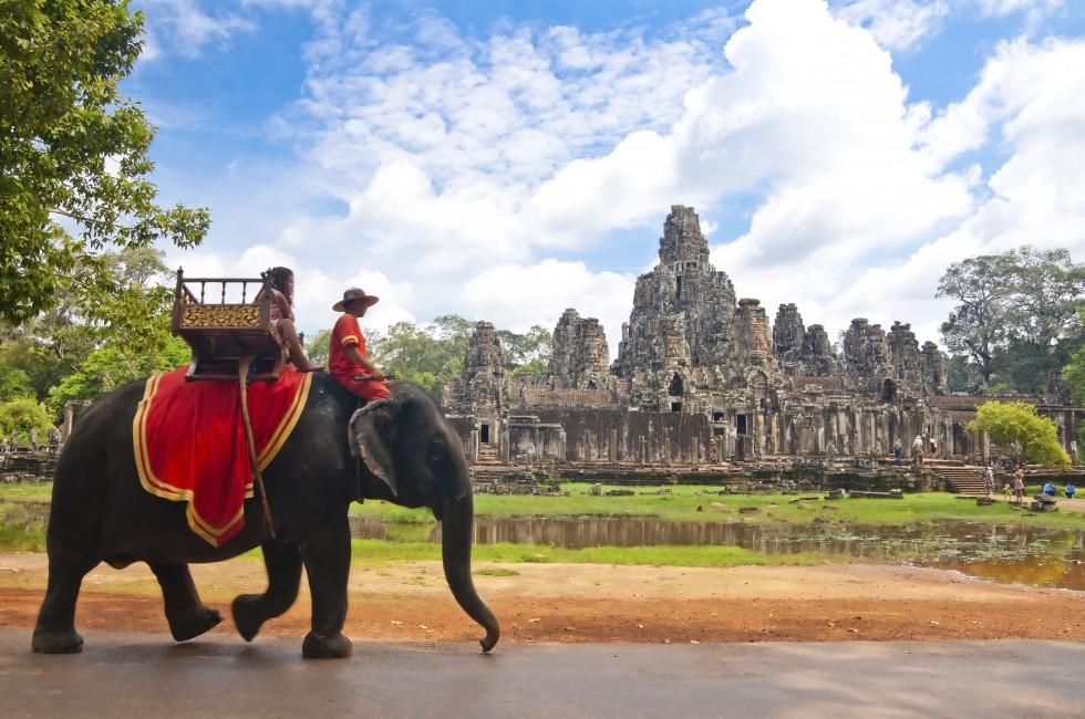 Temple d'Aand asian elephant, trésors du Cambodgengkor Wat 