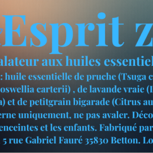 Inhalateur aux huiles essentielles "Esprit Zen" , trésors du Cambodge
