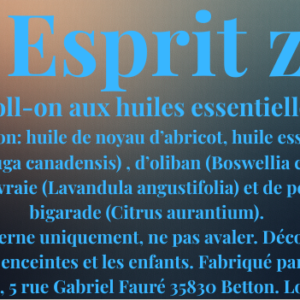 Roll-on calmant aux huiles essentielles , "Esprit zen", trésors du Cambodge
